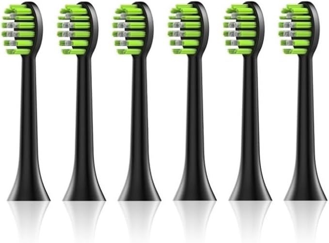 Compatible for Electric Sonic Toothbrush &amp Water Flosser Waterproof 4 Modes 6 Brush Heads Toothbrushes Teeth Cleaner for Adult(Y05BK-C3BK)