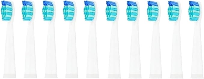 Tooth Brush HeadCompatible for Seago-507B/908/909/917/610/659/719/910/575/551/548 Electric Toothbrush Deep Clean(10pcs White)