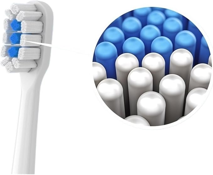 Replacement Brush Heads Compatible for T301 T302 T501 /501CSonic Electric Toothbrush Head Soft Bristle Nozzles(T301-302-BK-6Pcs)