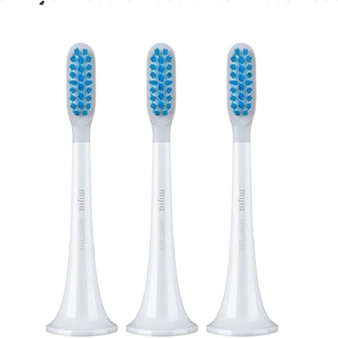 3 Pieces Compatible with Xiaomi Mijia T300 T500 Toothbrush Heads Replacement(Silver)