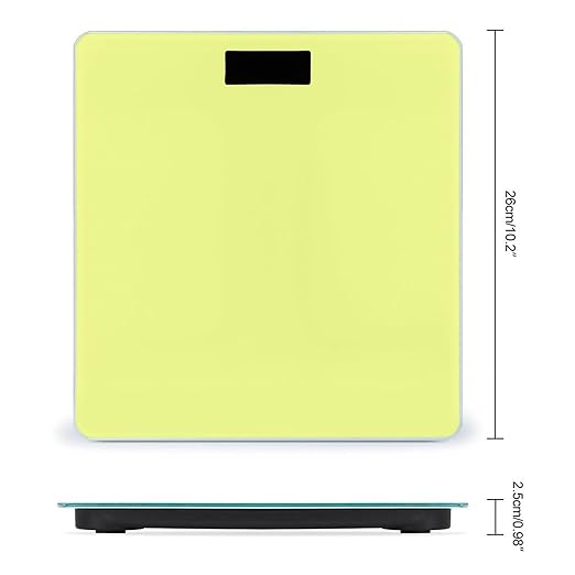 Men's Fashion Automatic Switch Digital Bathroom Weighing Scale Smart Scale Yellow