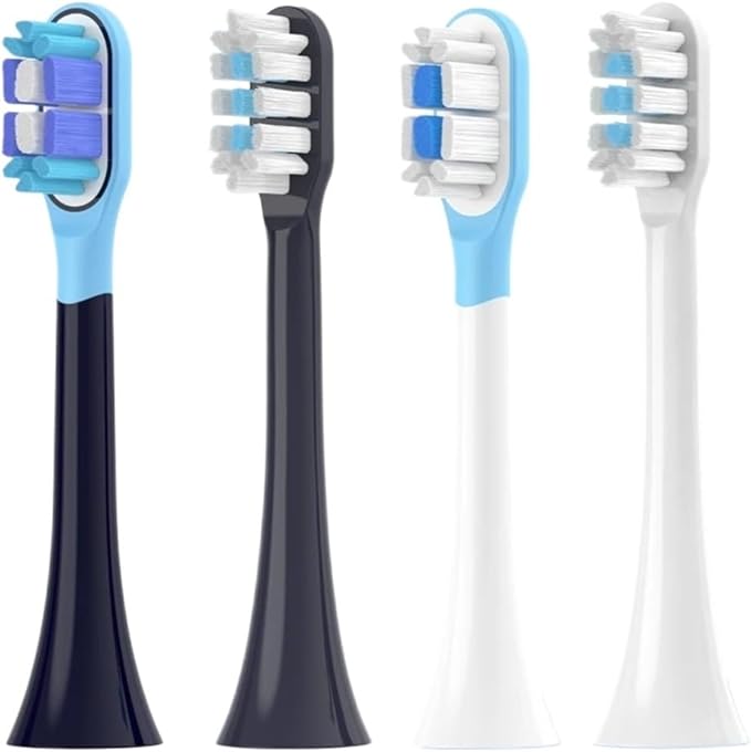 Replacement Toothbrush Heads Compatible for MIJIA T301/T302/T501 Sonic Electric Tooth Brush Soft Bristle Nozzles with Vacuum Packaging(8 PCS Purple)