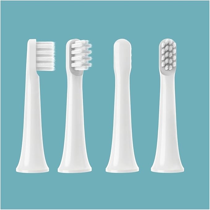 Replacement Brush HeadsCompatible for T100 Toothbrush Head Soft Bristle Nozzles Vacuum Packing(4 Pcs)