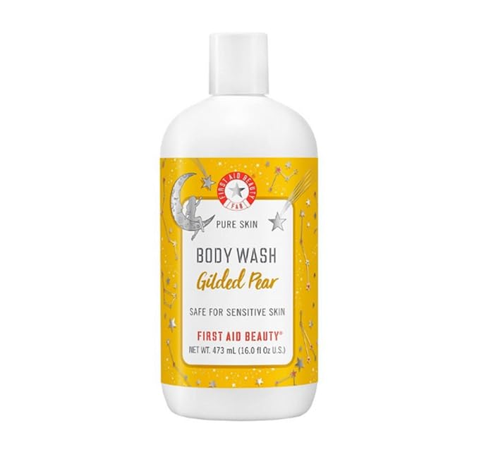 First Aid Beauty FAB Pure Skin Body Wash Gilded Pear Holiday Collection Deep Cleansing Limited Edition 16 Fl oz