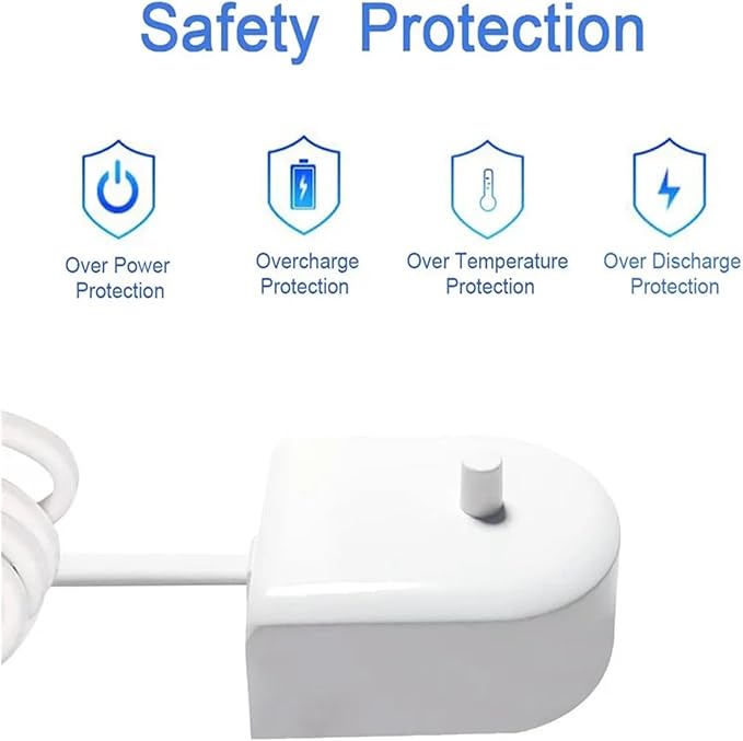 Compatible for Philips Toothbrush HX8111 HX8141 HX8140 HX8211 HX8281 Replace Plug HX6100 Electric Toothbrush Charger(US Plug)