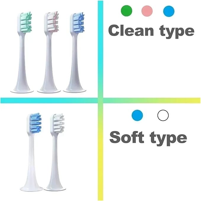 10pcs Replacement Toothbrush Heads Compatible for T300 T500 T700 Teeth Brush(10 Blue-Standard)