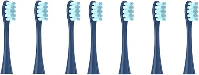 Compatible for Oclean Flow/X/X PRO/ Z1/ F1/ One/Air 2 /SE Brush Heads Soft Sonic Toothbrush Vacuum Bristle 7pcs Replacement(7pcs Dark Blue)