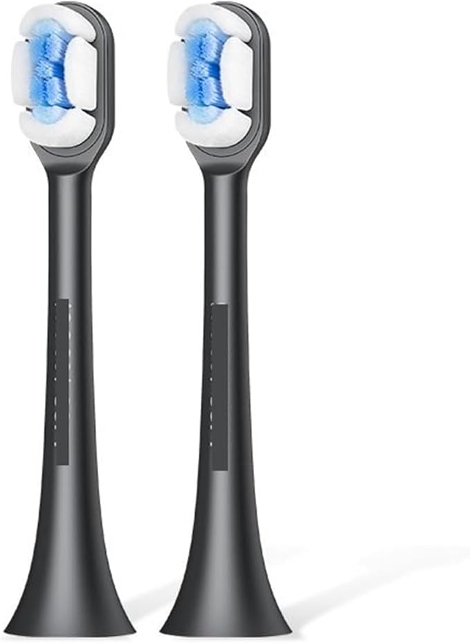 Compatible for SOOCAS Sonic Electric Toothbrush Heads Replacement for X1 X3 X3U X5 Teeth Brush(4pcs Black)