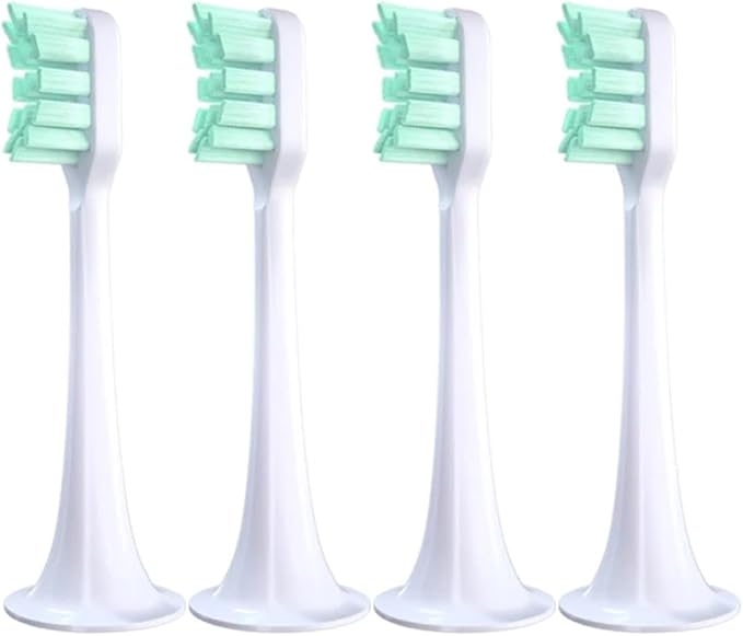 4/10Pcs/SetCompatible for T300/T500 Replacement Brush Heads Electric Toothbrush Protect Soft Nozzles Bristle(4 pcs Green)