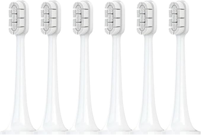 Compatible with Electric Toothbrush Head T300/T500 DDYS01SKS/MES601/T700 Replacement MES602/604(Clean WH 6 Pcs)