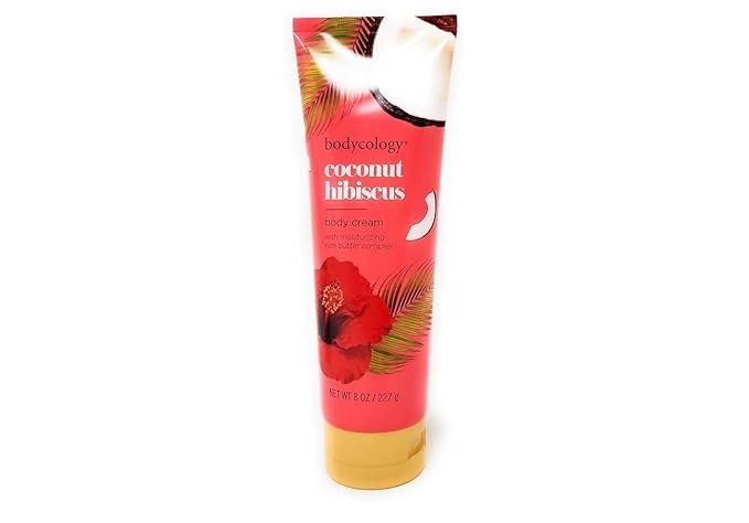 Coconut Hibiscus 2 in 1 Body Wash &amp Bubble Bath 16 fl oz &amp Coconut Hibiscus Butter Body Cream 8 oz (Pack of 2)