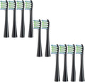 10/20X Replacement Brush HeadsCompatible for OcleanX/X PRO/ Z1/ F1/ One/Air 2 /SE Sonic Electric Toothbrush Soft Dupont Bristle Nozzles(10pcs Black)
