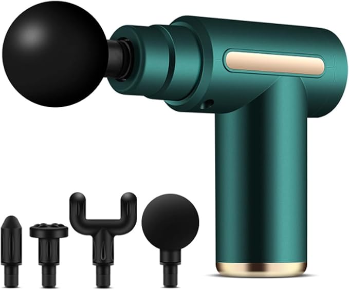 Massage Gun Athlete-Grade Muscle Massager Deep Tissue Percussion Body Muscle Massager Deep Tissue Massager Portable and Quiet Design Relieve Muscle PainTravel and Home Dual-use