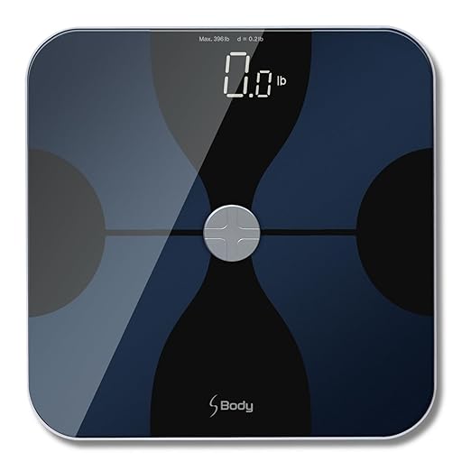 VisionTechShop S Body High Precision Ultra Wide Digital Body Weight Bathroom Scale up to 396lb/180kg Super-Clear Large LED DisplayStep-On Technology Black