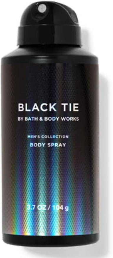 White Barn - Bath &amp Body Works - Men's Collection - 3 Piece Bundle - Spray - Body Cream - Shower Gel and Diamond Soap Soap (Black Tie) Beige