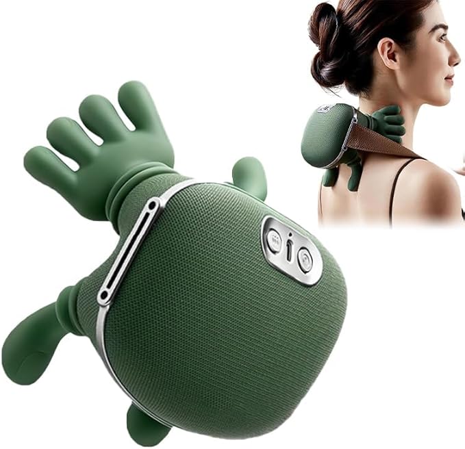 Neck Massager Electric Neck and Back Massager with Heat Simulated Human Hand Design Shoulder Neck Massage for Pain Relief and deep Tissue Shiatsu Massage 4D Kneading Gifts for Men Women