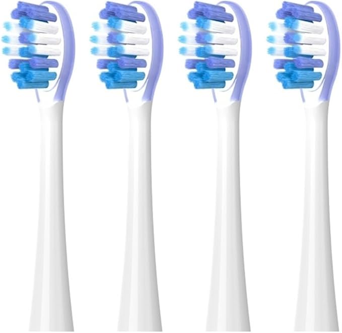 Toothbrushes Head Compatible for Usmile All Series Y1S/Y4/U1/U2/U3/P1/P4 Sonic Electric Toothbrush Soft Dupont Clean Nozzles(4 Clean Purple)
