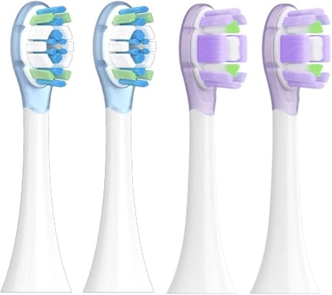 4/8PCS Replacement Brush Heads Compatible for XIAOMI MIJIA MES609/610 Pro Sonic Electric Toothbrush Sealed Package(4 pcs Blue)