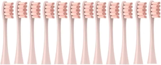 Replacement Brush Heads Compatible for Soft Bristle Nozzles 3 X/X PRO/ Z1/ F1/ One/Air 2 /SE Sonic Electric Toothbrush(12Pink)