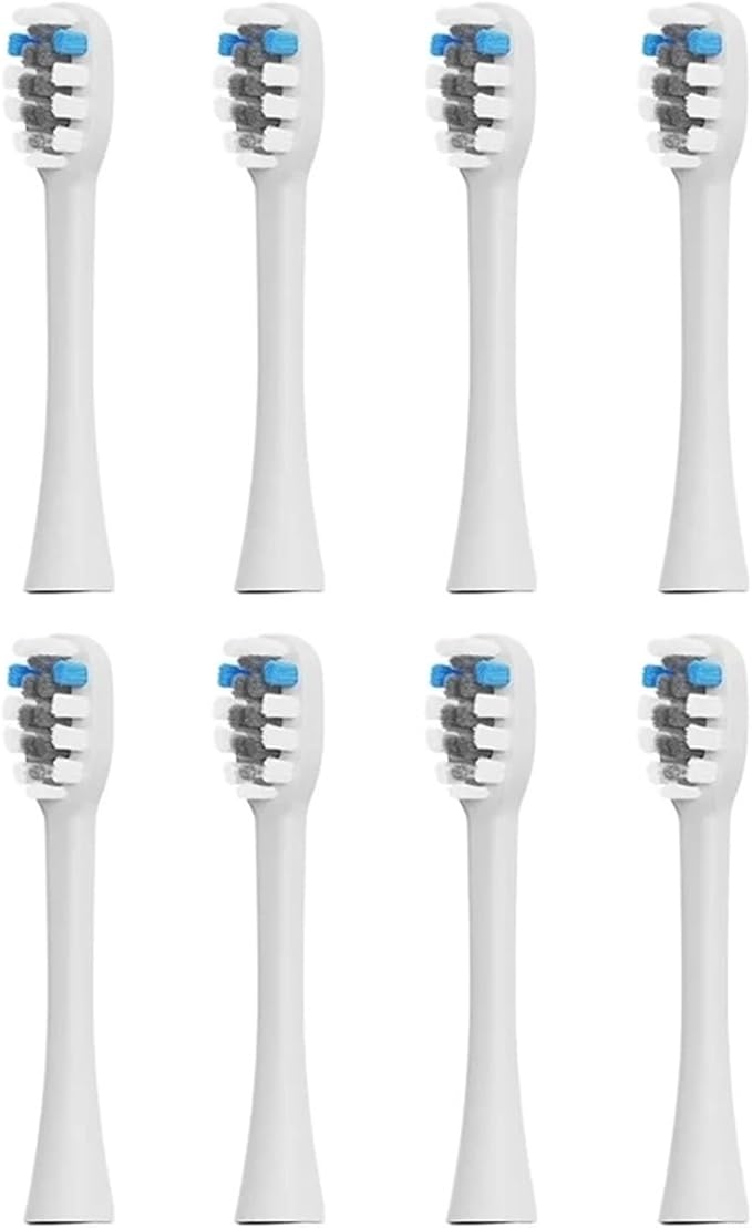 8pcs Replacement Heads Compatible for Toothbrush MT001 Brush Nozzles