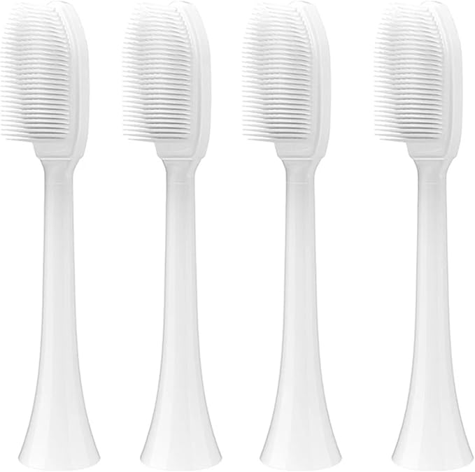 2/4 Pieces Nano Toothbrush Head Soft Silicone Brush Suitable for Phili Care HX3/HX6/HX9 for 6780 3014(2PCS)