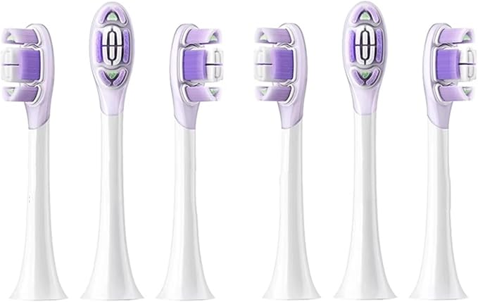 Toothbrush Brush Head 3/6PCS Compatible for Vibration Pro 4 Brushing Modes IPX8 Waterproof(6PCS Caring Version)