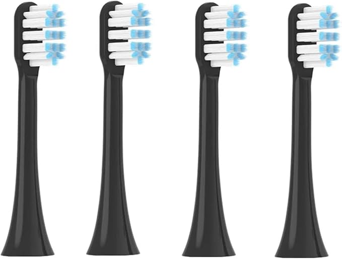 4-16Pcs Replacement Brush HeadsCompatible for SOOCAS X3/X3U/X5 Clean Soft Sonic Electric Toothbrush(16BlackBlue)