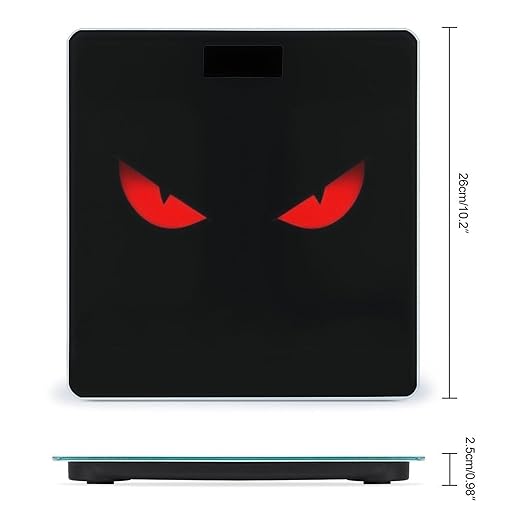 Digital Bathroom Weighing Scale Energy Saving Scale Smart Scale for Body Weight Evil Black Red Eyes