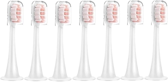Compatible for Xiaomi Mijia T300/T500/T700 Replacement Brush Heads with Caps Sealed Package Soft(7Pink)