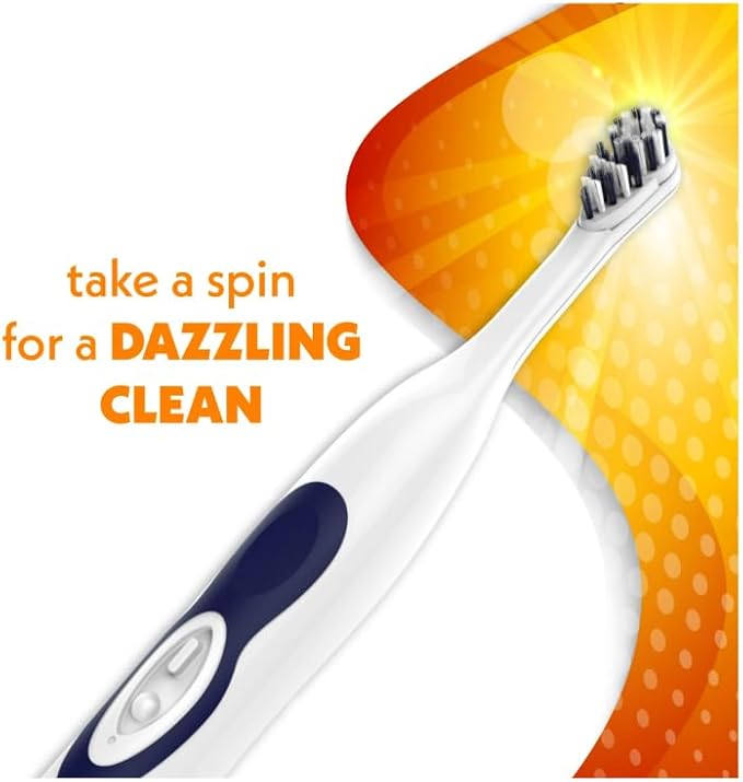Spinbrush Simply Battery Powered Toothbrush – Medium Bristles Oscillating Head 4500 Sweeps/Min Ergonomic Handle Electric Toothbrush for Adults