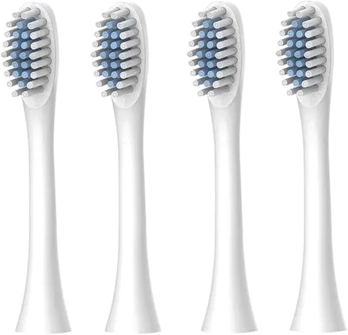 Replacement Toothbrush Heads ForCompatible for X.Q.M. X-3 X-2 Sonic Electric Soft Bristle(4pcs White)