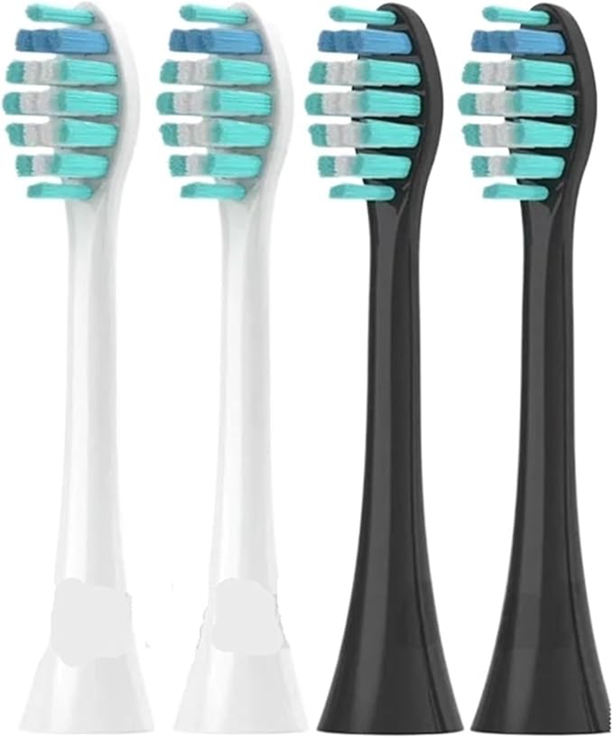 Compatible for Sonicool Electric Toothbrush Head 051B Cleaning Replacement Bristle Brush Heads Nozzles(4PCS White)