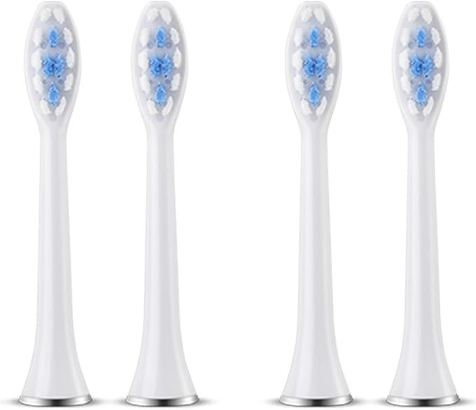 Compatible for S7 Brush Heads Super Sonic Electric Toothbrush Accessories Replacement(4 White Brush Head)