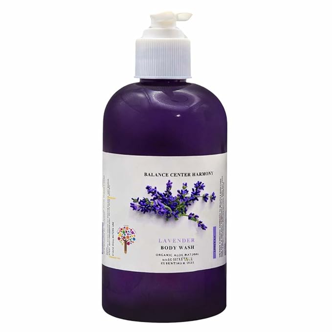 BCH Lavender Body Wash for Men &amp Women – All Naturals Essential Oil Cleanser with Moisturizing &amp Hydrating Formula Paraben &amp Sulfate Free 8 oz