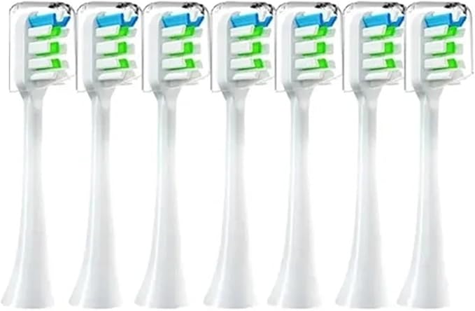 Sonic Electric Toothbrush Heads Compatible for Xiaomi SOOCAS X3 X5 X3U X1 V1 V2 Replacement Nozzles with Anti-dust Cap(7pcs White)