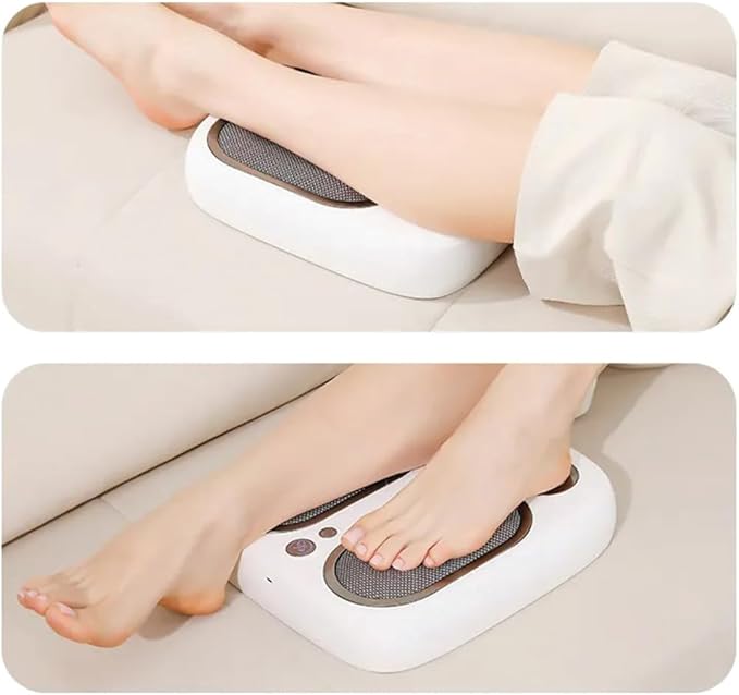 DR. WELL Wireless Foot Massager with Shiatsu &amp Vibration — Portable Foot Massage Pad for Tired Feet Foot Comfort &amp Relaxation 3 Modes &amp 3 Intensities Rechargeable Auto Shut-Off