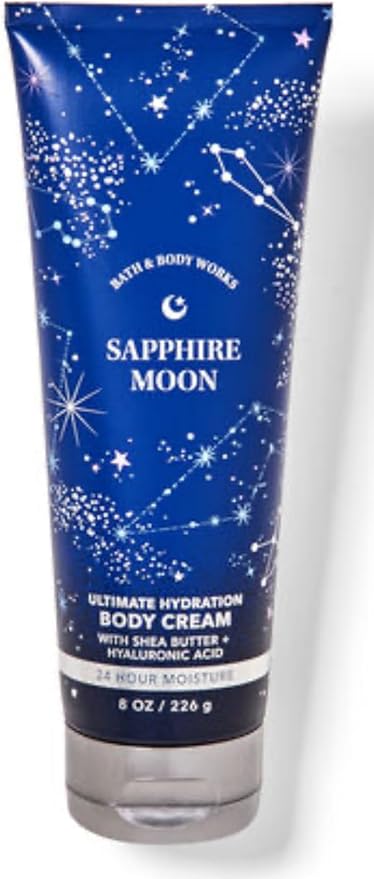 Bath &amp Body Works - 3 Piece Bundle - Spray - Body Cream - Shower Gel - Full Size and Bag HELLO GORGEOUS (Sapphire Moon)