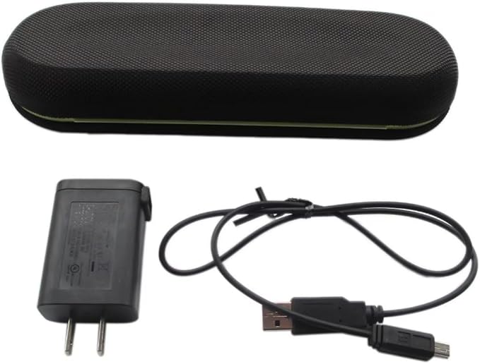 HX9210 Travel Charger Case w/AC Charger+USB Cable Replacement for Philips Sonicare DiamondClean Sonic Toothbrush HX9382HX9372HX9362HX9360(Black-Green)