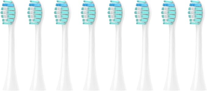 for Sonicool Electric Toothbrush Head 051B Cleaning Replacement Bristle Brush Heads Nozzles4/8/16pcs(8PCS White)