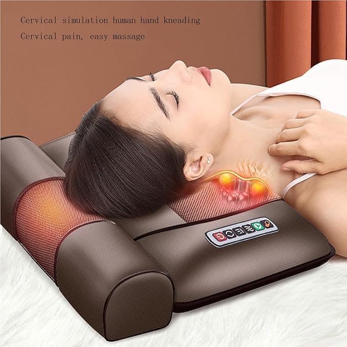 Beloving Full Body Massage Mat with Heat and Vibration 10-Node Back Massager with Foot Roller &amp Neck Pillow Multi-Zone Heating Pad for Muscle Relax at Home or Office