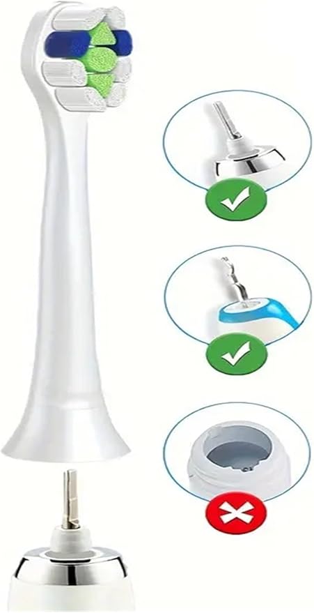 Compatible for Ph Soni Care W2 Optimal White H6063/67 Replacement Brush Heads Diamond Clean Series Electric Toothbrush(16PCS)