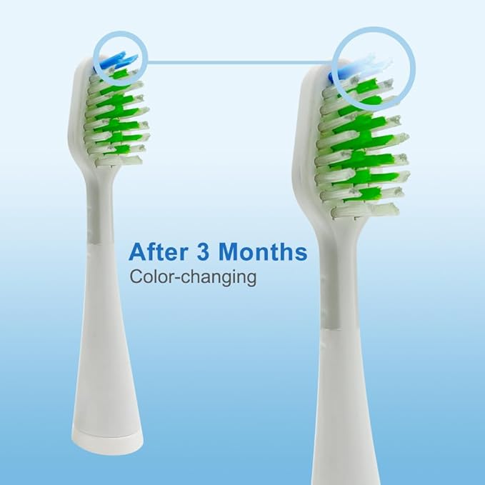 Replacement Toothbrush Heads with Tongue Scraper Compatible with Waterpik Complete Care 5.0 (WP-861 WP-871 WP-876 WP-881 WP-890) and Waterpik Complete Care 9.0 (CC-01CD012-1)White4 Count