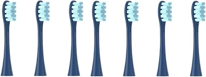 Compatible for Flow/X/X PRO/ Z1/ F1/ One/Air 2 /SE Brush Heads Soft Sonic Toothbrush Vacuum Bristle 7pcs Replacement(7pcs Dark Blue)