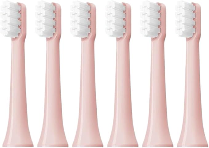 Adaptive Electric Toothbrush Head Compatible Compatible For Mijia Sonic T100 Replacement Brush Head MES603 Soft Bristle Universal(T100-PK-6Pcs)
