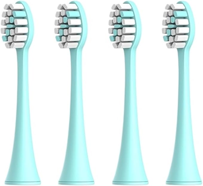 Compatible for Seago 4pcs Brush Head Nozzles Replacements for Electric Toothbrush SG986/SG987/S2/SX/S5(Blue for S2 S5)