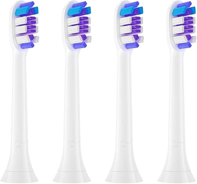 4/8pcs Replacement Toothbrush Heads Compatible with Soft Electric Brush Head(4PCS Purple)