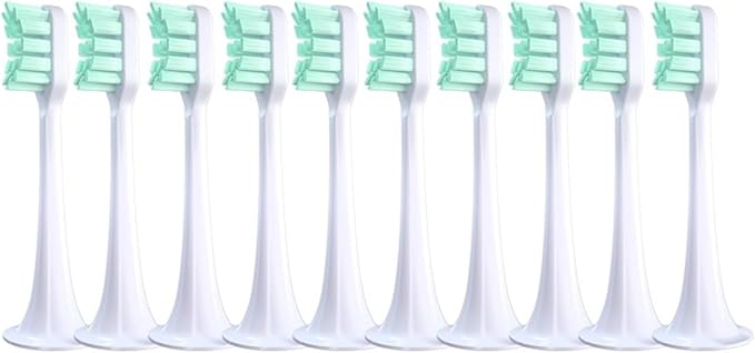 Brush HeadsCompatible for T300/T500 10Pcs Replacement Toothbrush(10pcsGreen)