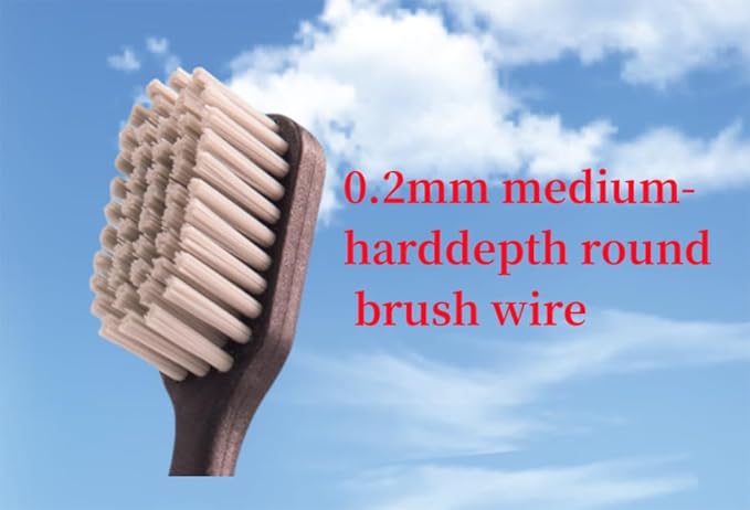 Adult Manual Medium Hard-bristled Toothbrushes with Cover Wide Head Medium SizeHard Blue and Black Toothbrush 10 Count (1 Pack)