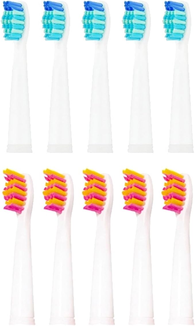 Brush Head Electric Toothbrush Heads ReplaceableCompatible for SG-507B/908/909/917/610/659/719/910/575/551/548(5pcswhite5pcspink)