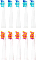 Brush Head Electric Toothbrush Heads ReplaceableCompatible for SG-507B/908/909/917/610/659/719/910/575/551/548(5pcswhite5pcspink)